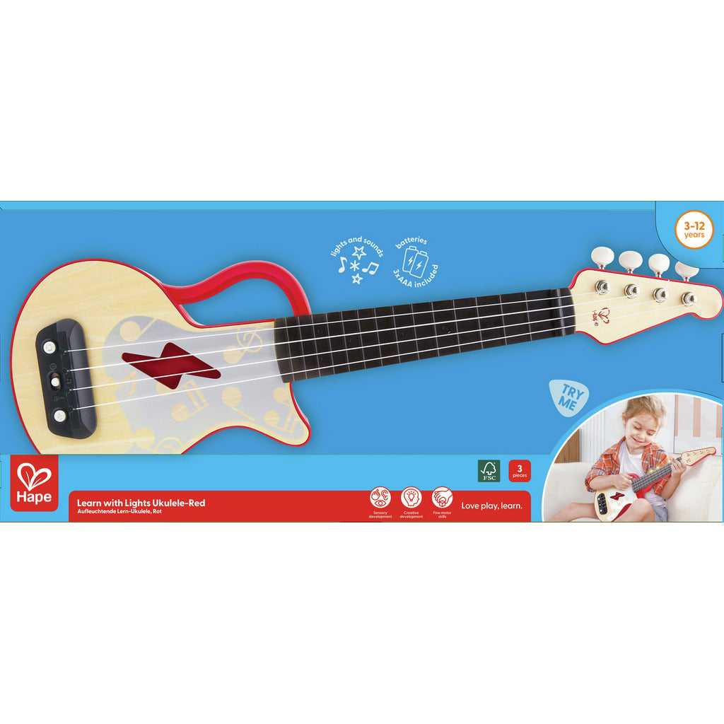 Ukelele aprende con luces - Rojo