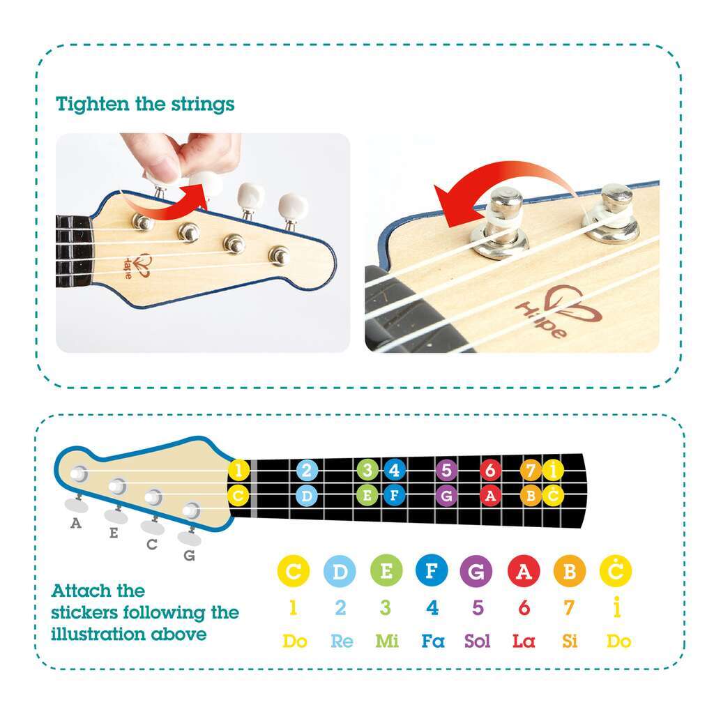 Ukelele aprende con luces - Azul