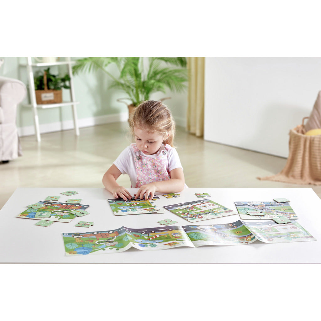 Puzzles progesivos - 4 en 1 - Vehículos de rescate