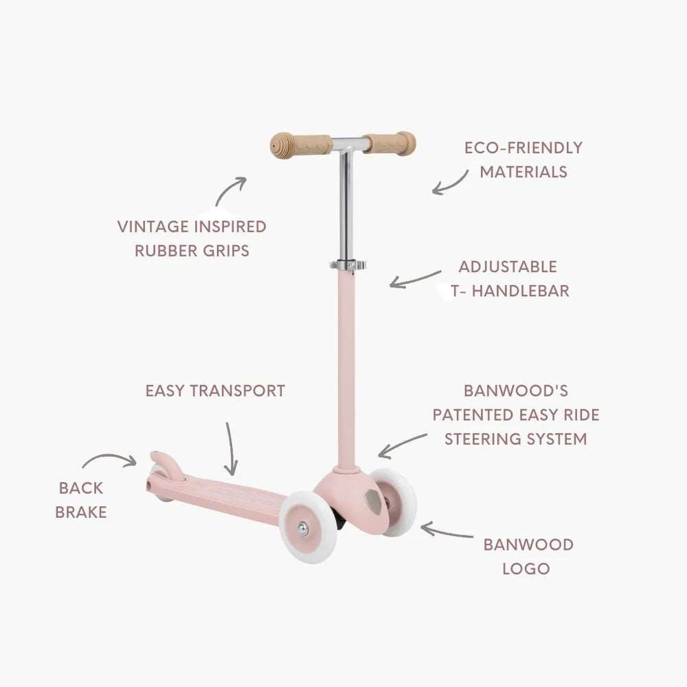 Monopatín Banwood Eco - Faded Pink