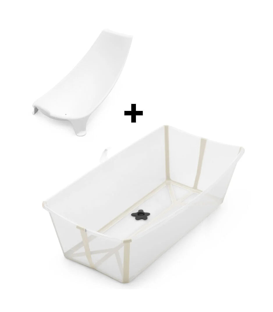 Bañera Flexi Bath® XL (80 cm) - Pack con Soporte para RN y Tapón de Temperatura (Diversos Colores)