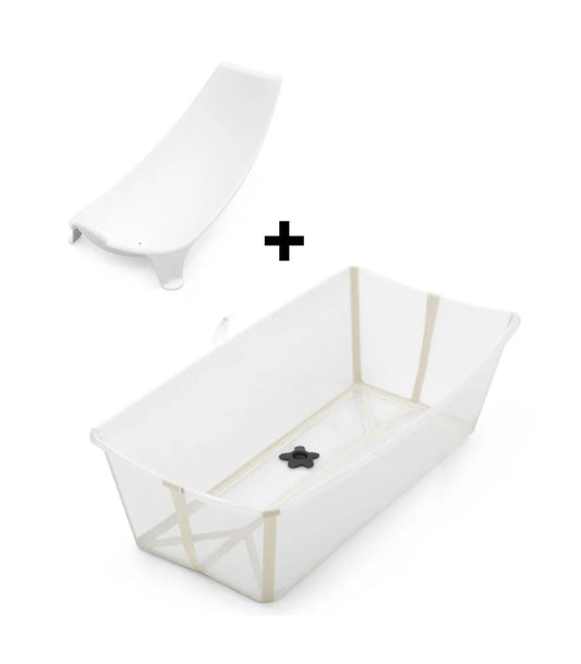 Bañera Flexi Bath® XL (80 cm) - Pack con Soporte para RN y Tapón de Temperatura (Diversos Colores)