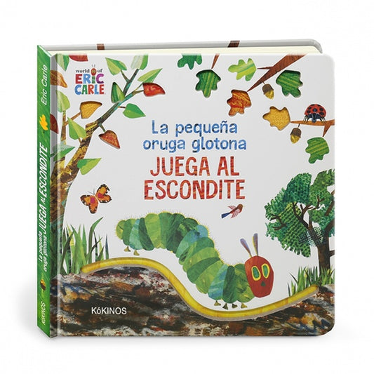 La pequeña oruga glotona juega al escondite