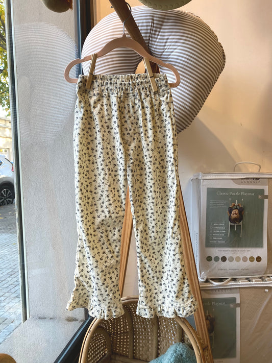 Pantalón de pana floreado