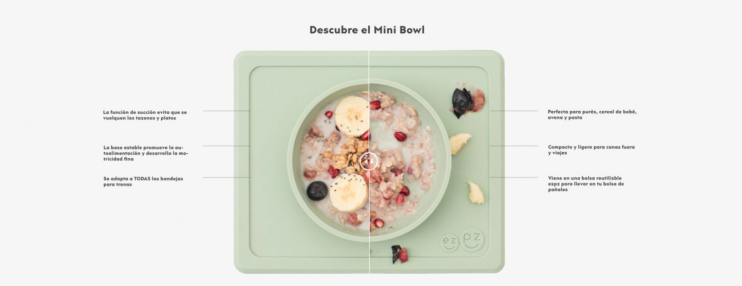 Mini Bowl - Individual + Plato Antideslizante - Blush