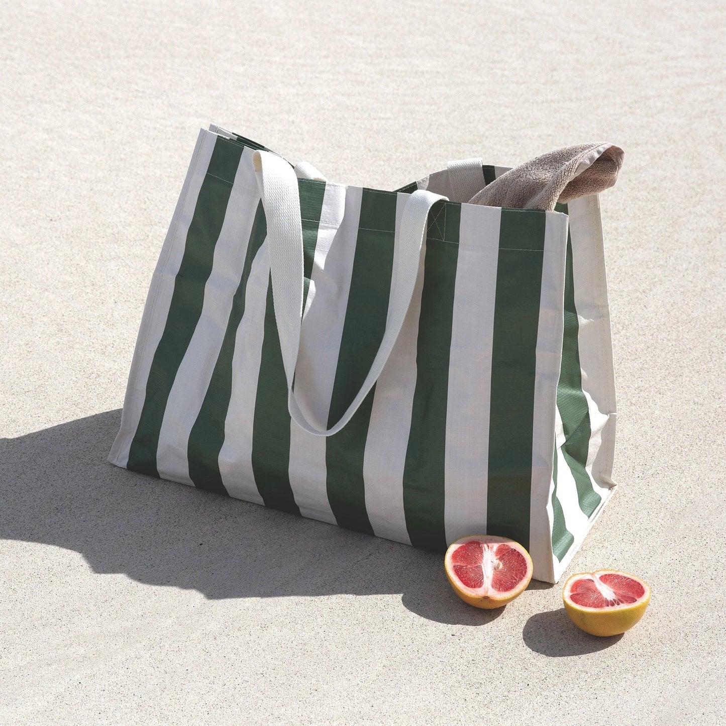 Bolso de Playa Impermeable Extragrande - Olive Stripe