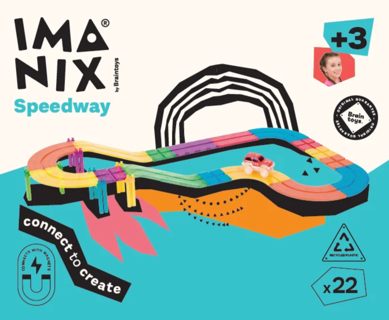 Imanix Pista con Auto (22 Piezas)