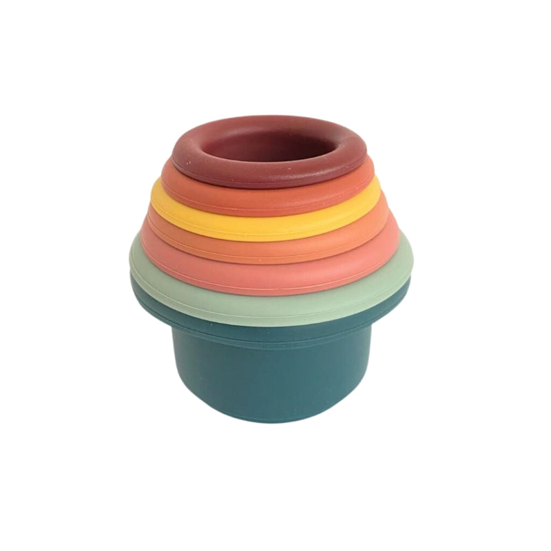 Tazas Apilables de Silicona Multicolor