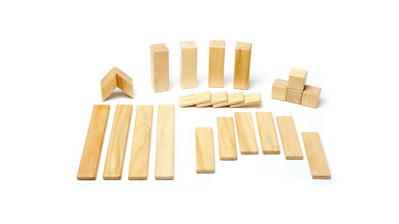 Set de Bloques Magnéticos de Madera Tegu - 24 Piezas Natural