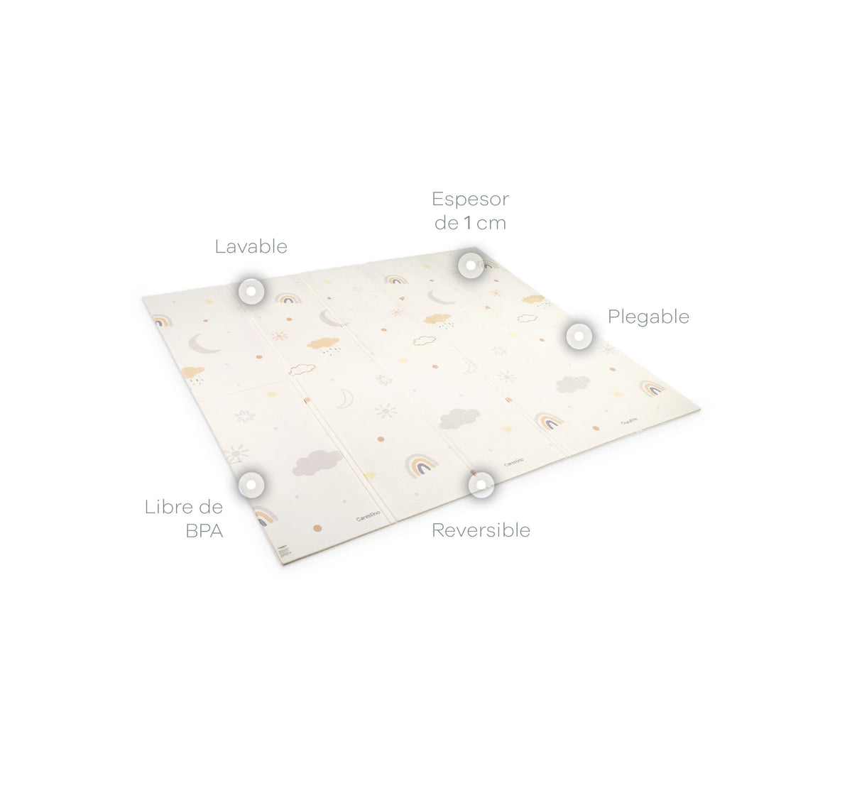 Alfombra Antigolpes Reversible Plegable