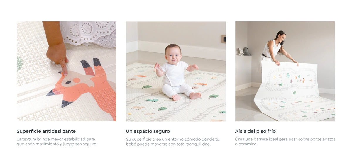 Alfombra Antigolpes Reversible Plegable