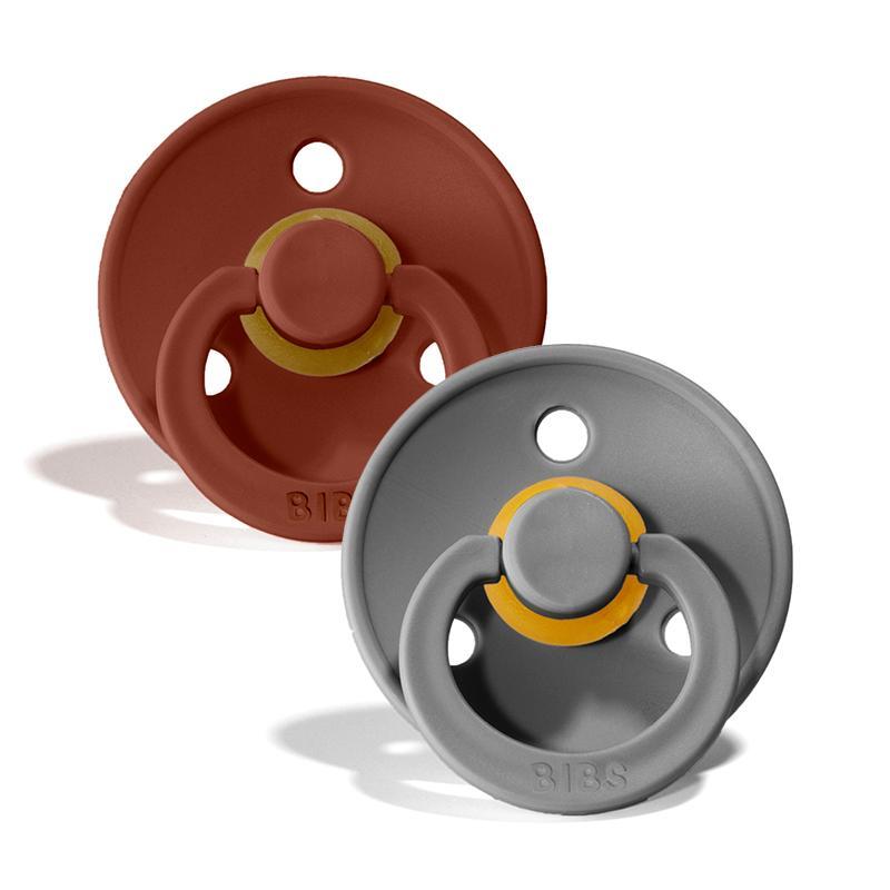 Chupete BIBS Colour Látex Natural Pack x 2 Rust/Smoke - Talle 1