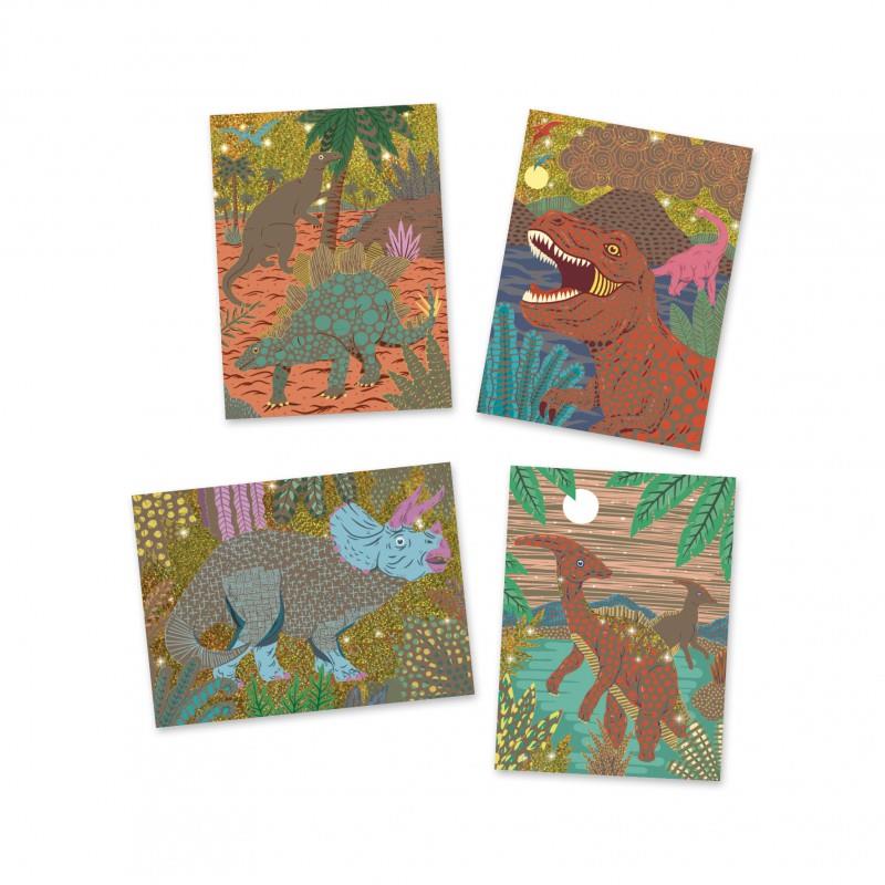 Láminas para raspar - Dinosaurios