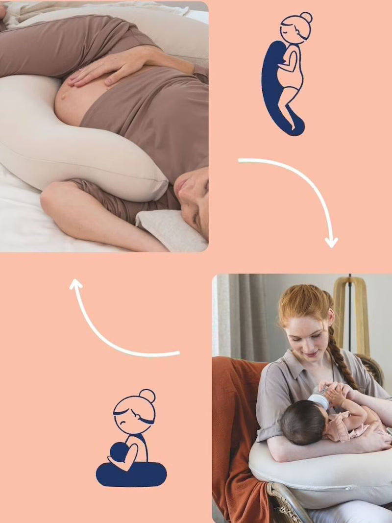Almohadón de Embarazo y Lactancia - Comfy Grande (3 colores)