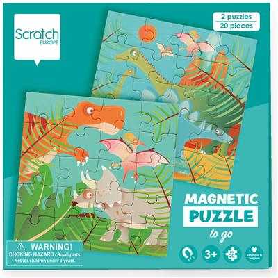 Libro Puzzles Magnéticos Dinosaurios