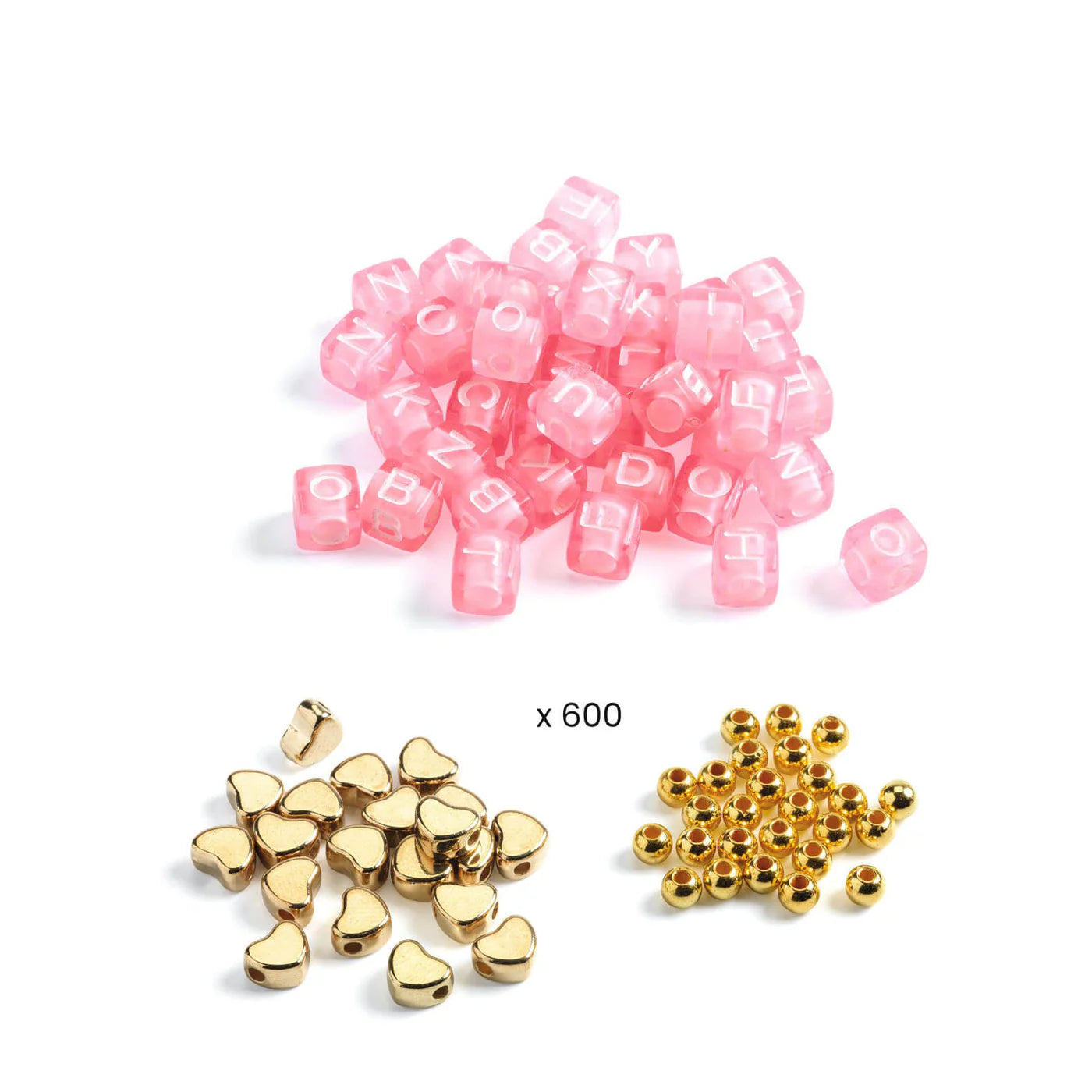 Kit de Armado de Pulseras Alphabet Gold