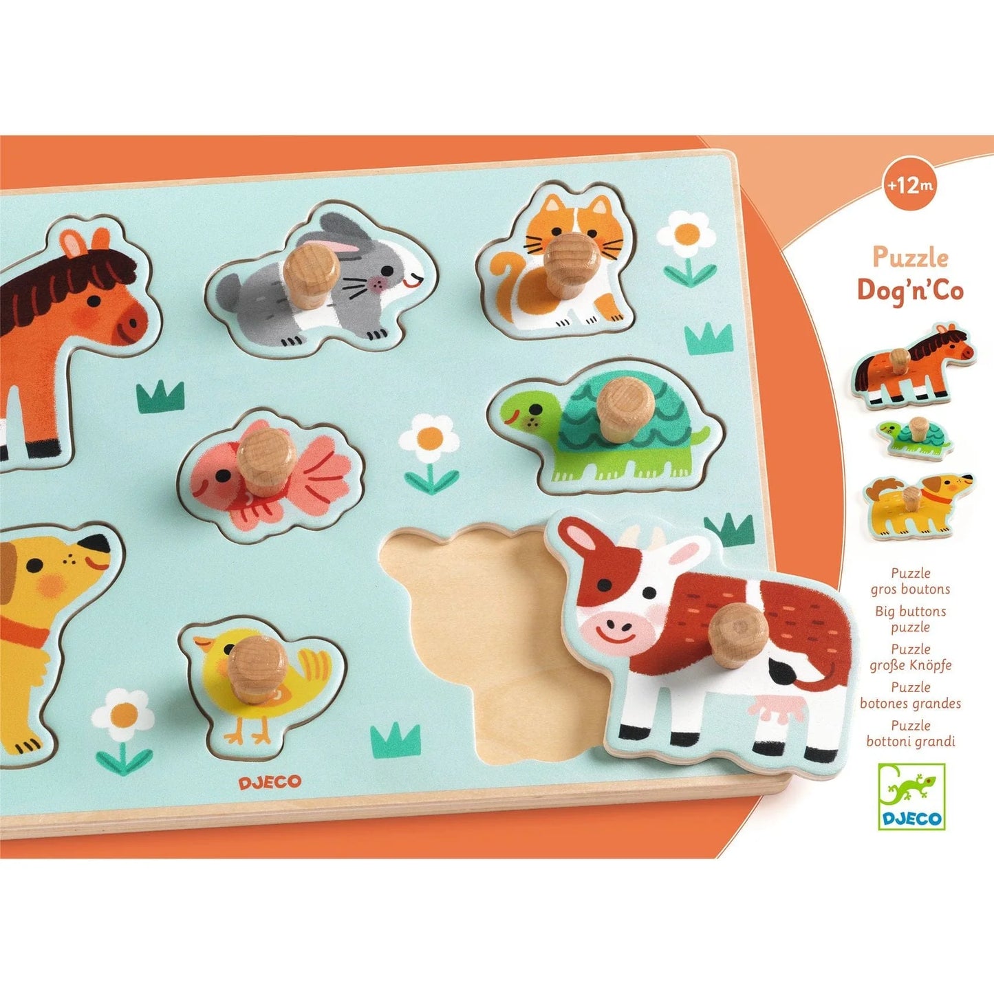 Puzzle de madera de botón Dog’n’Co