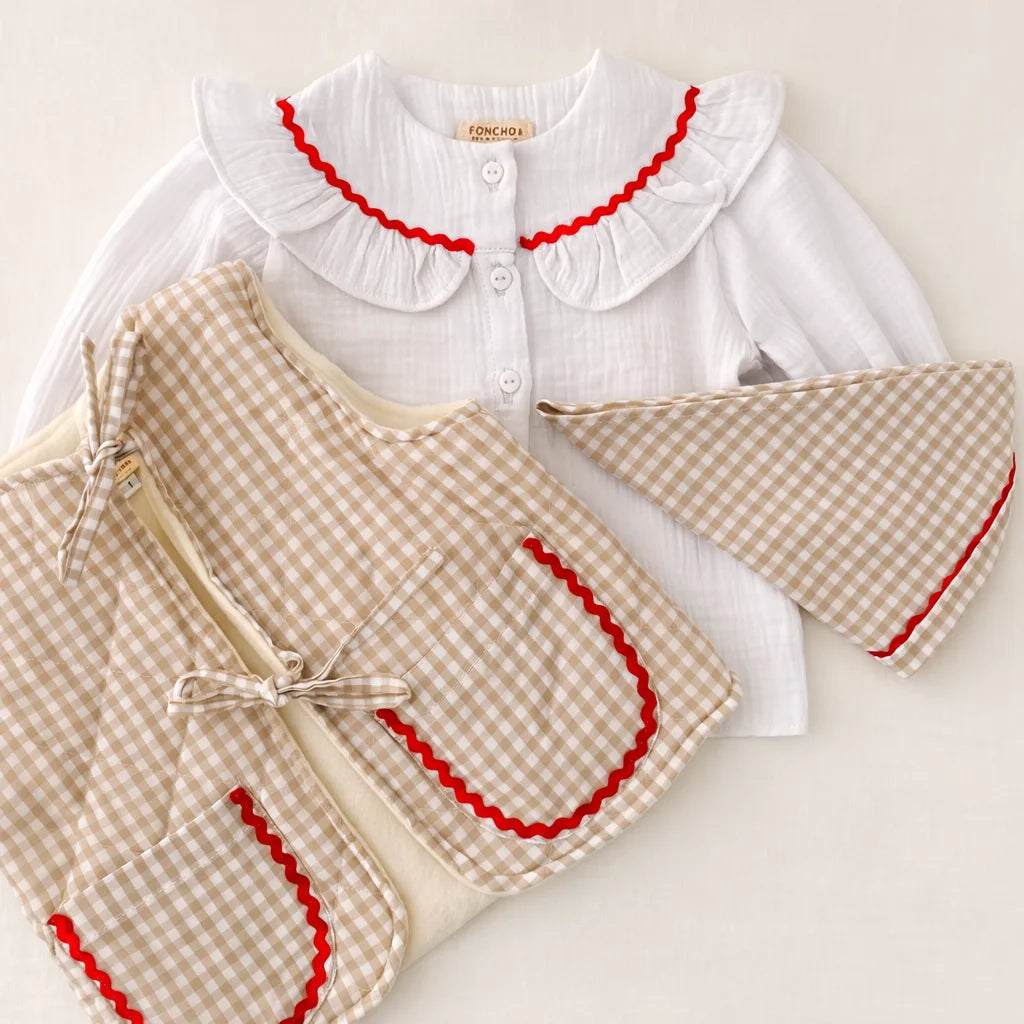 Chaleco Vichy Beige