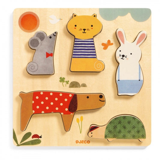 Puzzle de madera Mascotas