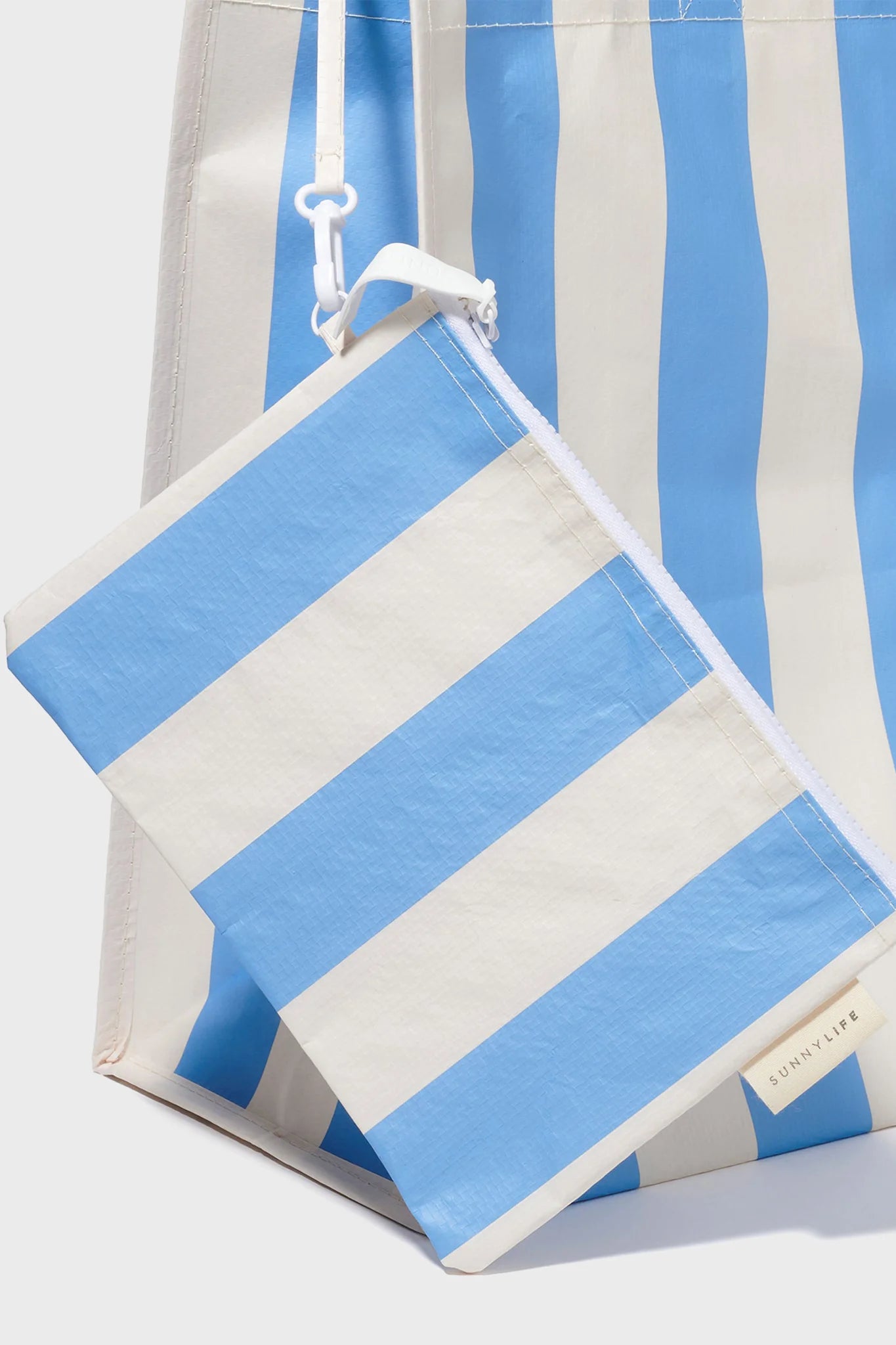 Bolso de Playa Impermeable Extragrande - Mid Blue Cream