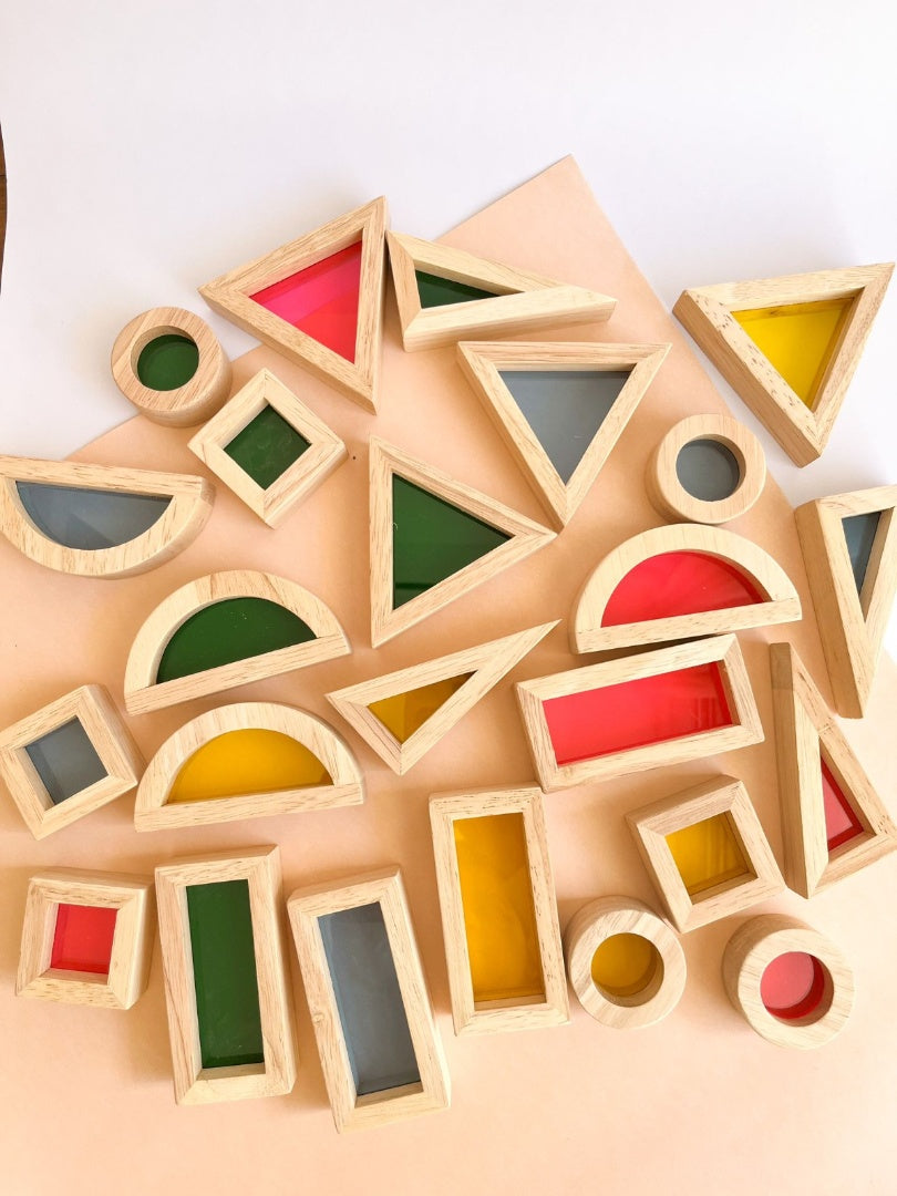 Bloques Translúcidos de Madera (24 piezas)
