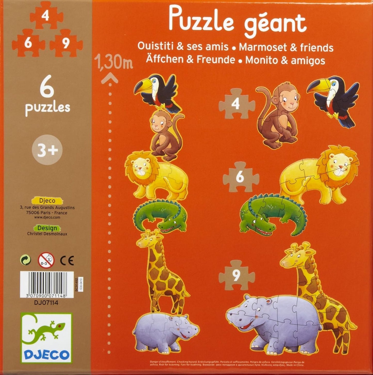 6 Puzzles Progresivos Marmoset & Friends 4 a 9 piezas