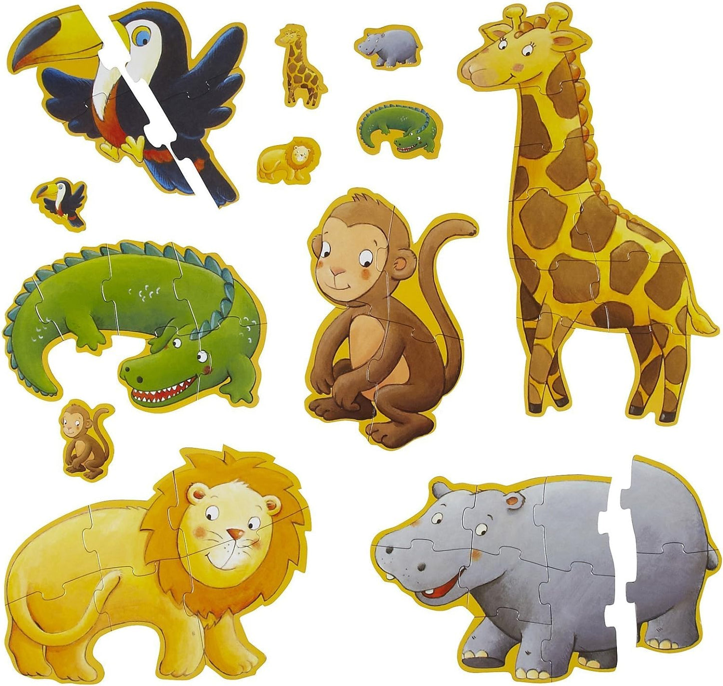 6 Puzzles Progresivos Marmoset & Friends 4 a 9 piezas