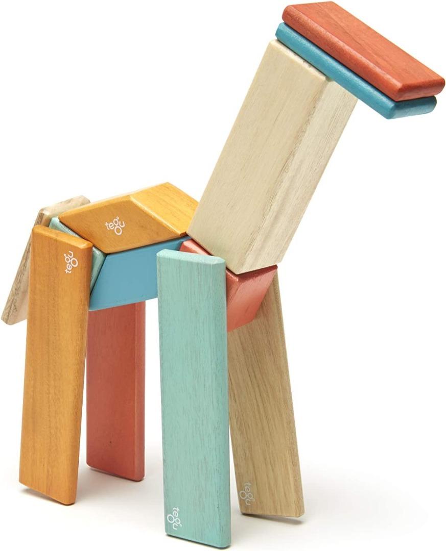 Tegu Sunset - 14 Piezas Bloques Magnéticos de Madera