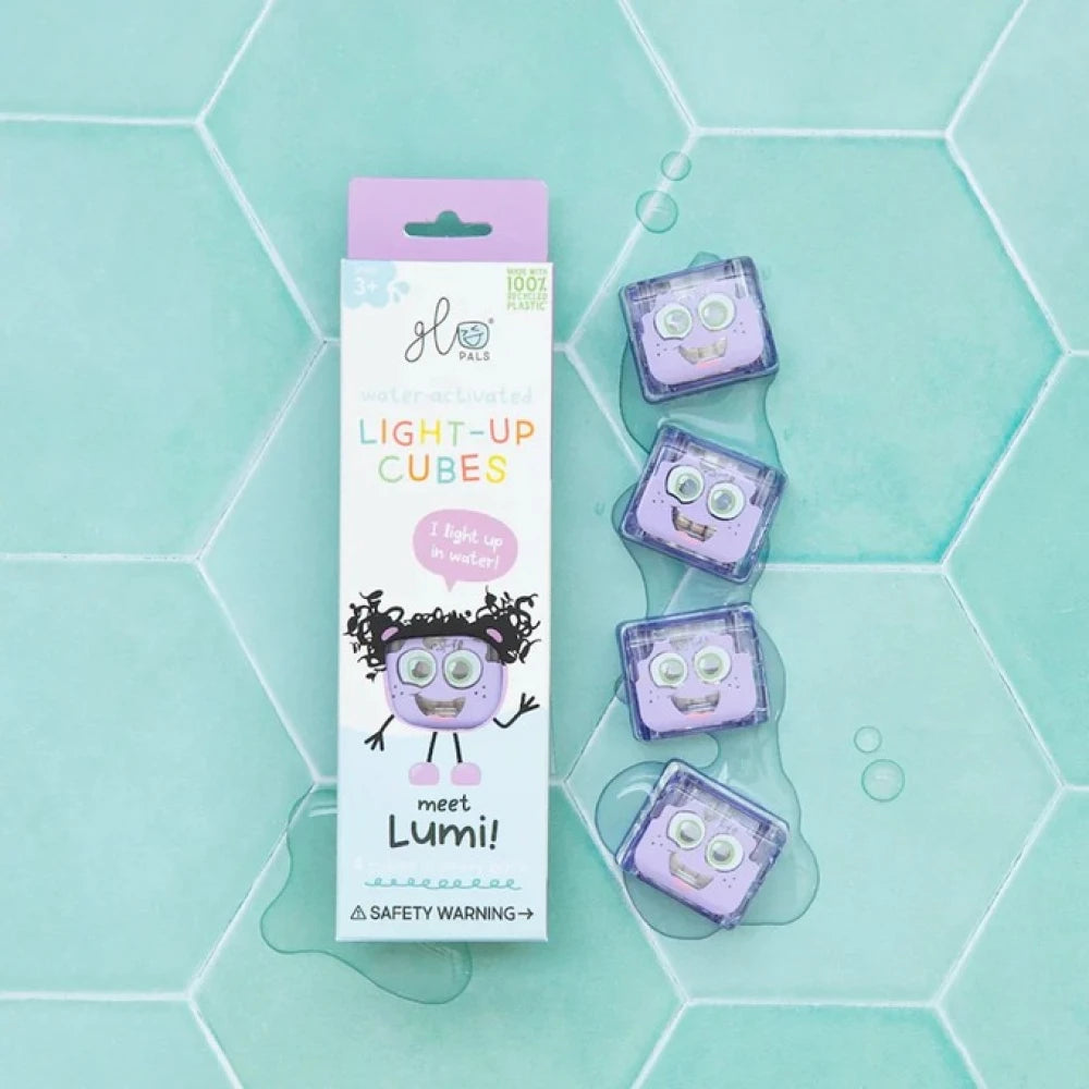 Set de 4 cubos luminosos activados por agua