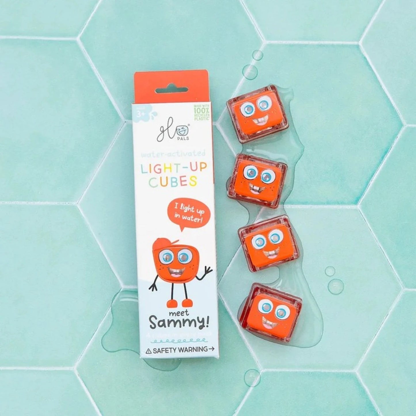 Set de 4 cubos luminosos activados por agua