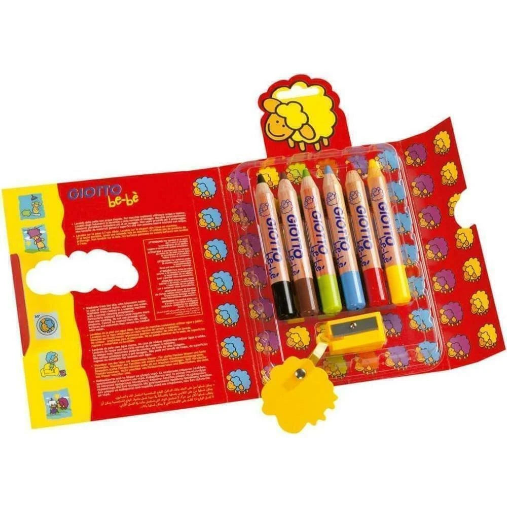 Lápices de colores súper lavables Giotto Be-Bé (Set de 6)
