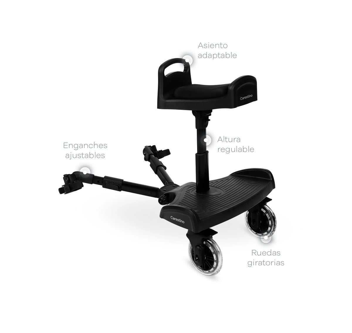 Soporte Patineta y Asiento Universal para Cochecito