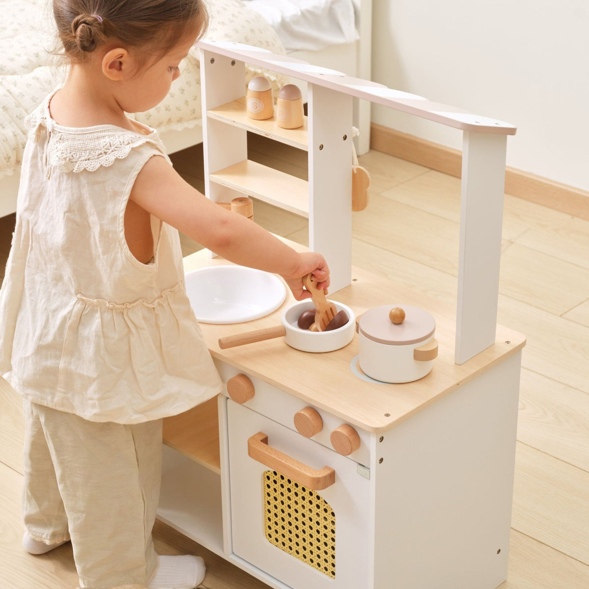 Mercadito y Cocina 2 en 1 - Blanco
