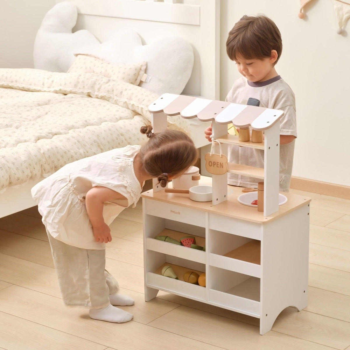 Mercadito y Cocina 2 en 1 - Blanco